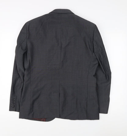 Next Men's Grey Blazer 38S Wool Blend