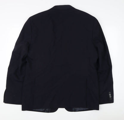 Back view of French Connection Men's Blue Blazer 44 Single-Breasted