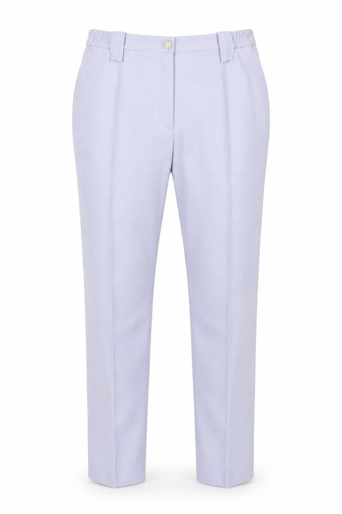 Michèle Unisex Grey Trousers Size 12S Polyester Wool