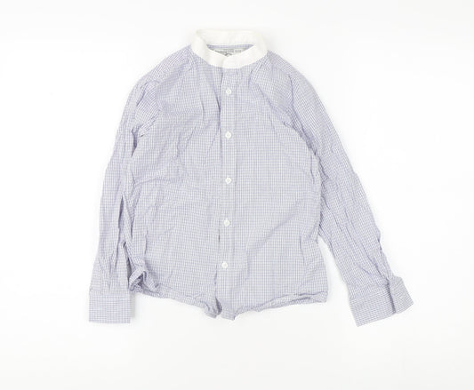Monsoon Boys White Check Button-Up Shirt 9 Years