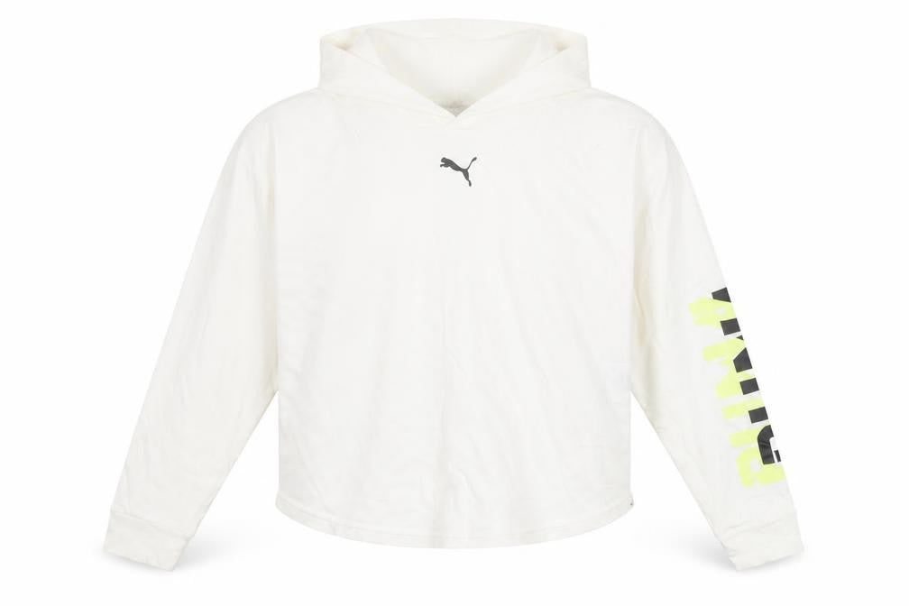 Puma White Unisex Hoodie S Pullover Graphic