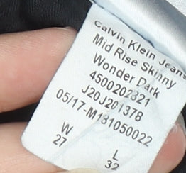 Calvin Klein Womens Blue Skinny Jeans Size 27