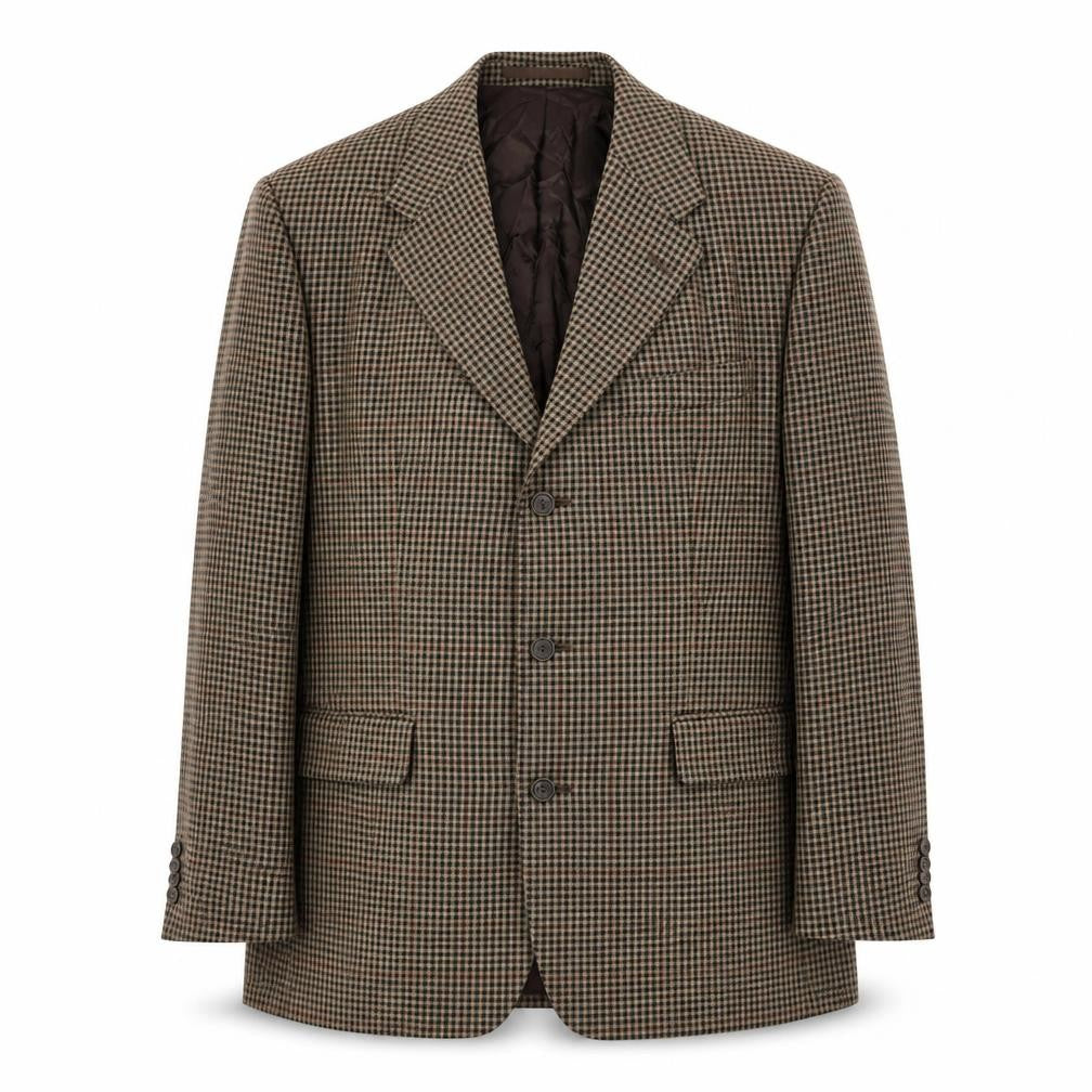 Dunn & Co Men’s Brown Check Blazer 40R Classic Style