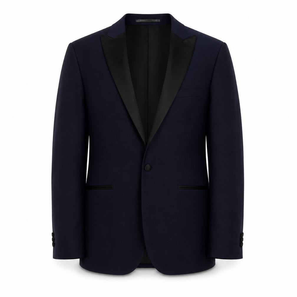 Moss London Blue Men's Slim Fit Tuxedo Jacket 38 Short