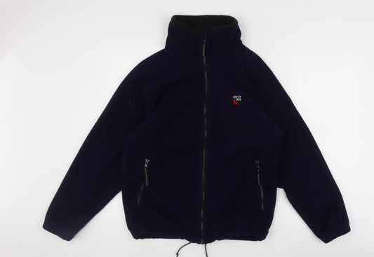 Enigma Men's Blue Fleece Jacket S Casual Full Zip
