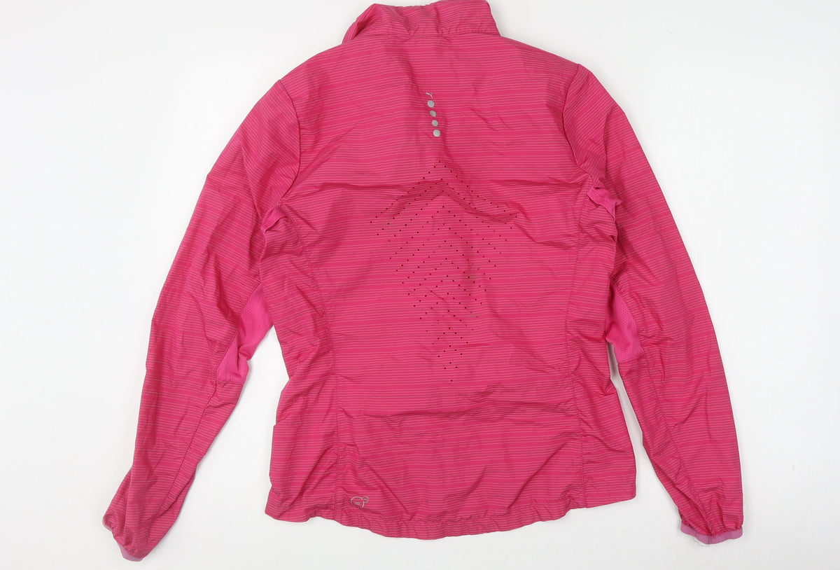 Puma Women's Pink Track Jacket Size 10 Ventilated