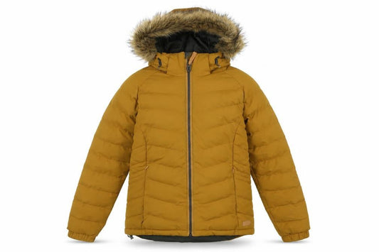 Trespass Girls Brown Hooded Puffer Jacket Size S