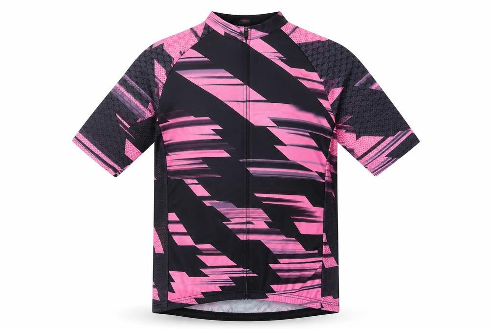 CyCling Unisex 2XL Pink Black Cycling Jersey T-Shirt