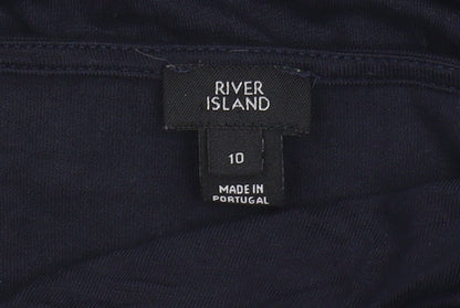 River Island Women's Blue Short Sleeve Top Size 10
