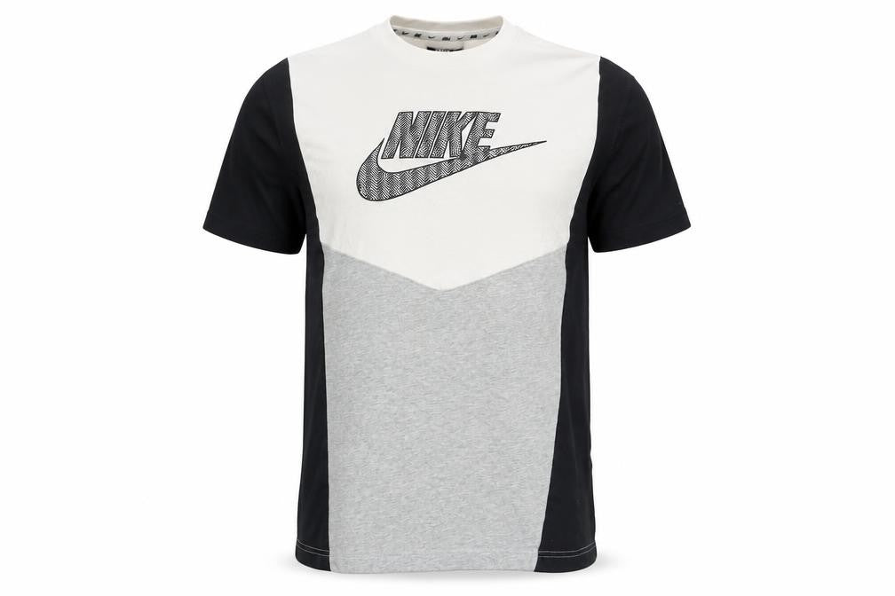 Nike Men's Black & Grey Colourblock T-Shirt, Size S