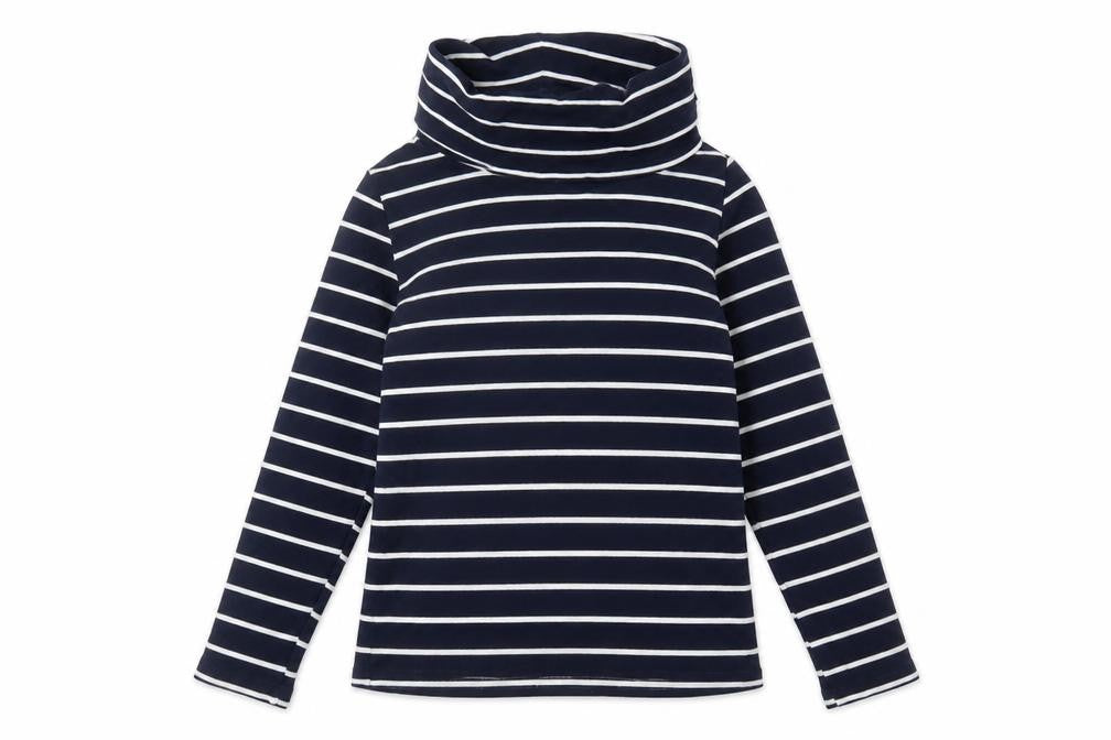 Cotton Traders Women's Blue Striped T-Shirt UK 8