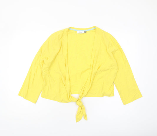 Adini Women's Yellow Cotton Tunic Blouse M