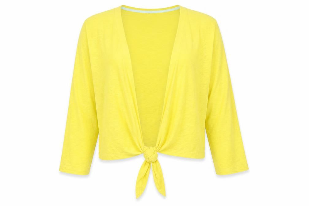 Adini Women's Yellow Cotton Tunic Blouse M