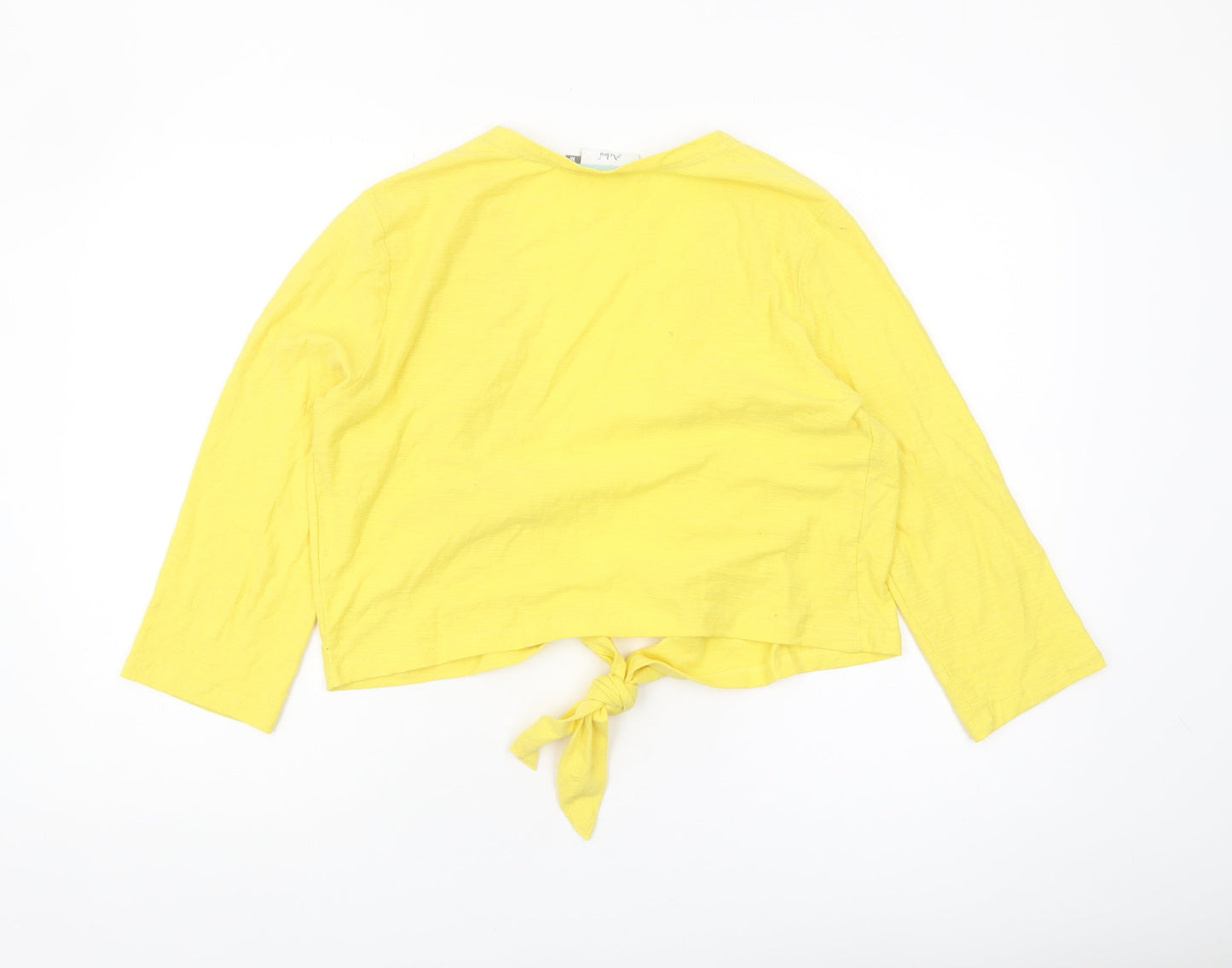 Adini Women's Yellow Cotton Tunic Blouse M