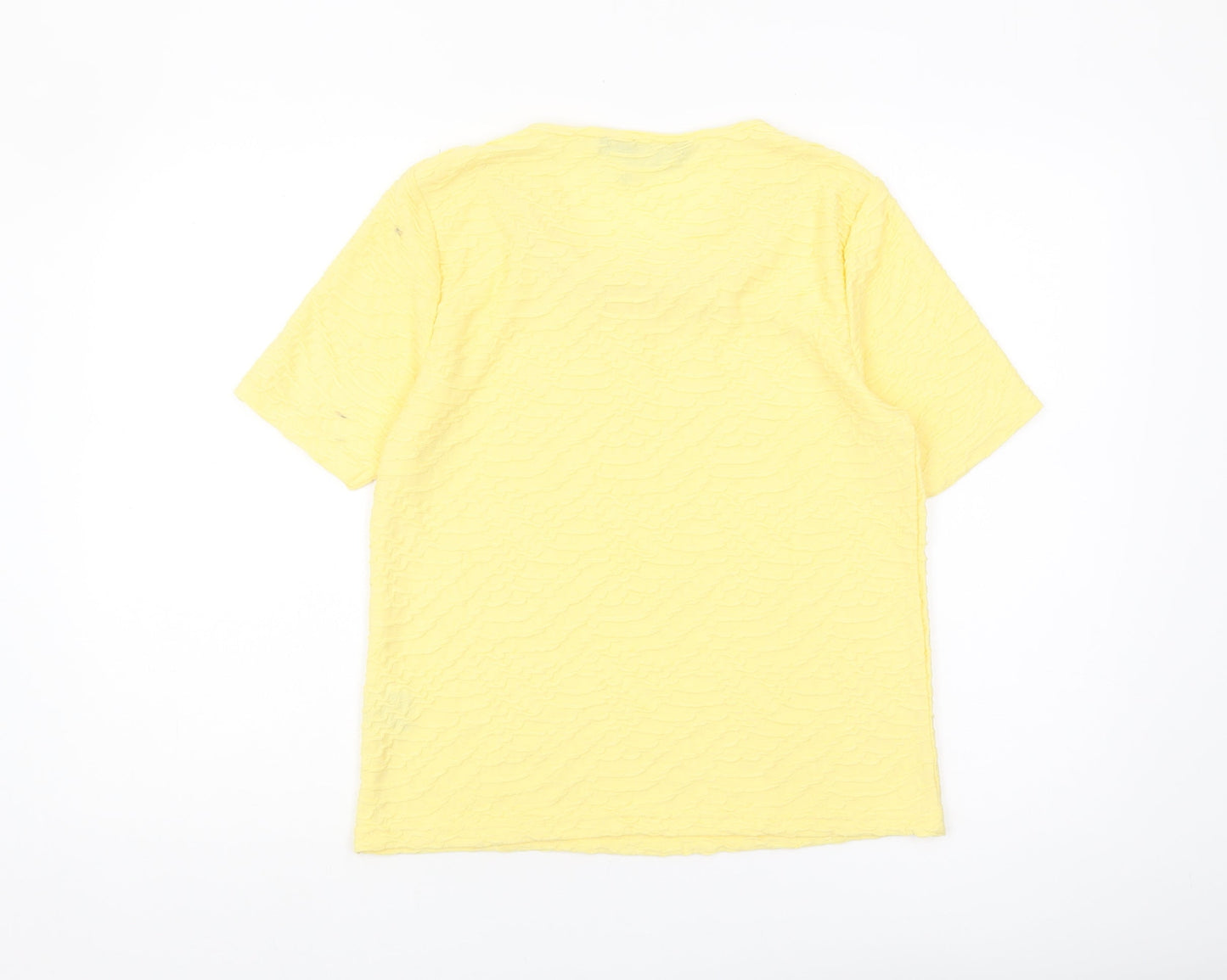 ISLE Women's Yellow Basic Short Sleeve Top, Size S