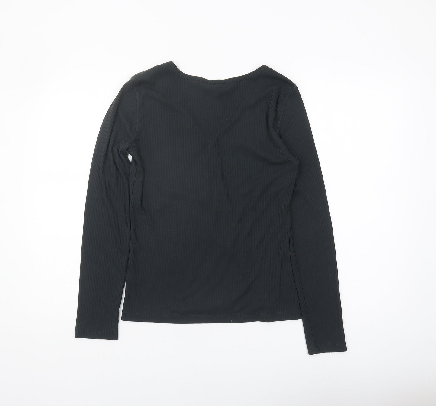 Lee Women's Black Slim Fit Long Sleeve T-Shirt - Size L