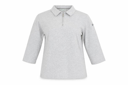 Pringle Womens Golf Grey Collared Top, Casual Zip Size L
