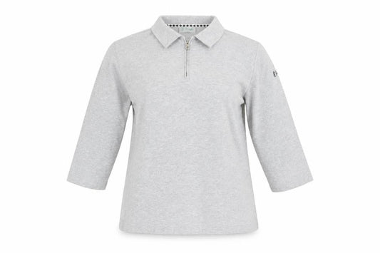 Pringle Womens Golf Grey Collared Top, Casual Zip Size L