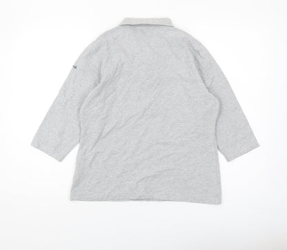 Pringle Womens Golf Grey Collared Top, Casual Zip Size L