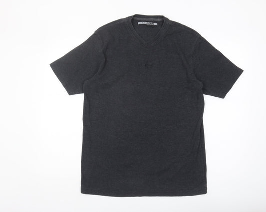 Ben Sherman Men's Black Cotton Blend V Neck T-Shirt Size M