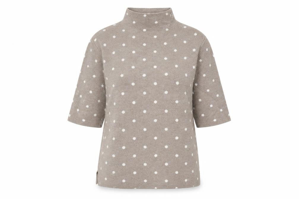 Cynthia Rowley Women's Beige Polka Dot Jumper - M