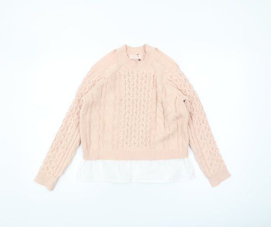 Lipsy Girls Pink Pullover Jumper 9-10 Years