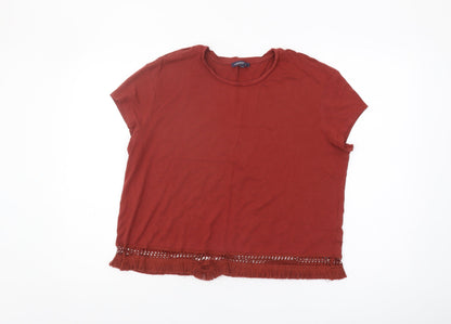 Marks & Spencer Red Women’s Size 18 Basic T-Shirt