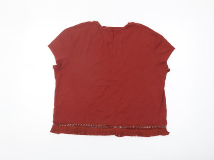 Marks & Spencer Red Women’s Size 18 Basic T-Shirt