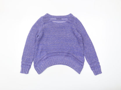 Back view of Guess Women's Purple Knit jumper, size 8