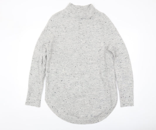 Wallis Women's Grey Mock Neck Pullover Jumper S