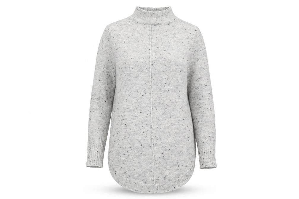 Wallis Women's Grey Mock Neck Pullover Jumper S
