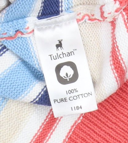 Tulchan Women's Multicoloured Striped Pullover Jumper L
