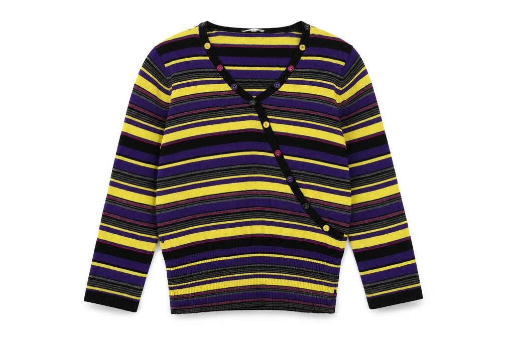 Country Casuals Women's Multicoloured Striped Cardigan M
