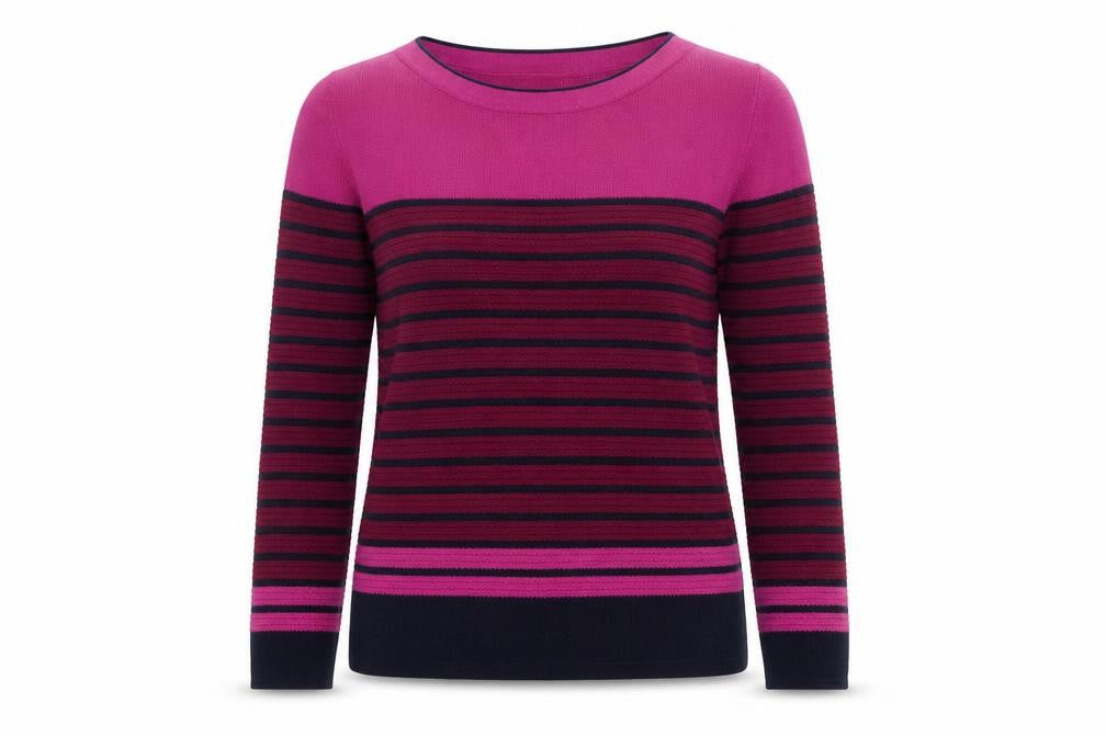 Isle Women's Pink Striped Jumper, Size S