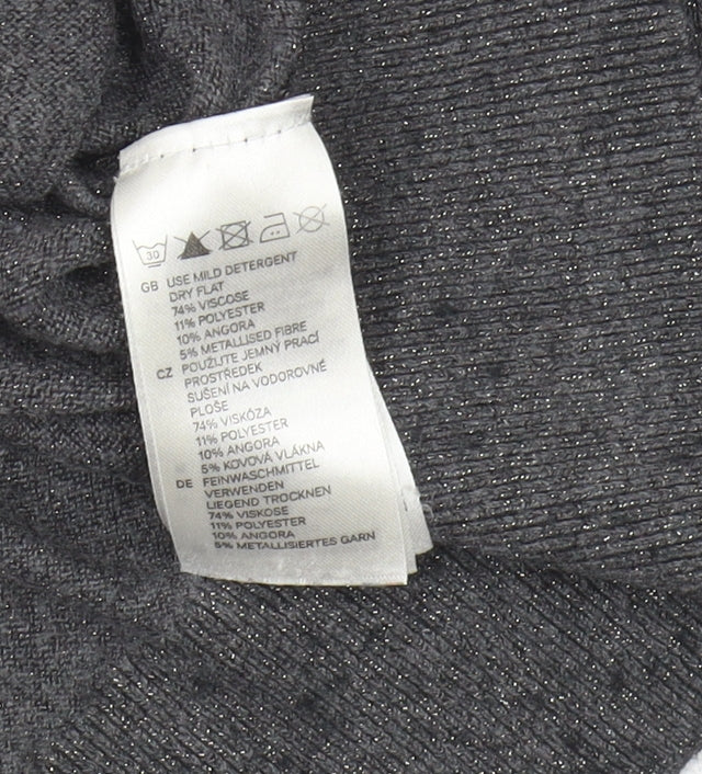 H&M Women's Grey Pullover Jumper, Size 12