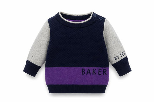 Ted Baker Unisex Multicoloured 0-3 Months Colourblock Jumper