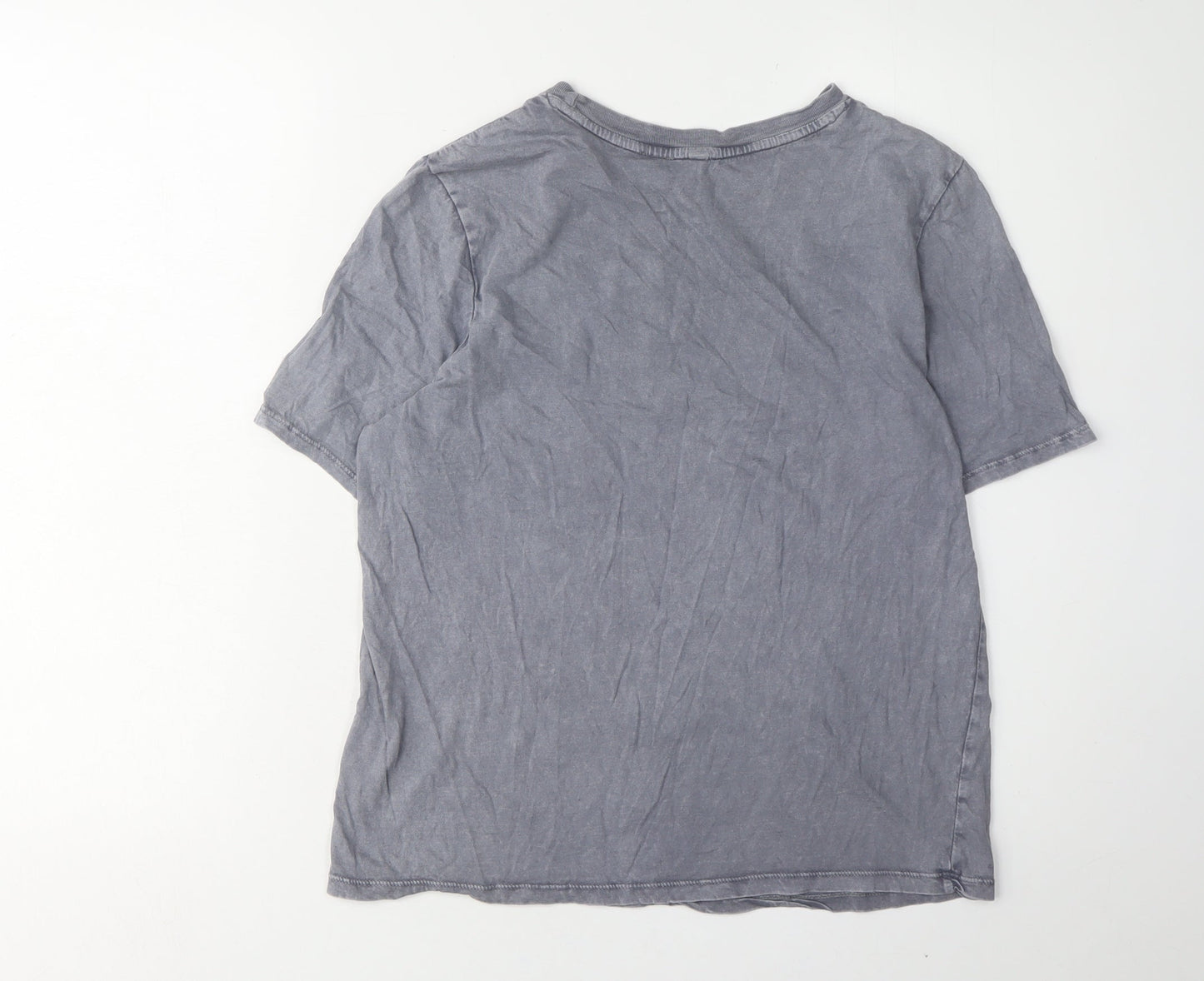 H&M Unisex Grey Cotton NASA Logo Crew Neck T-Shirt XS