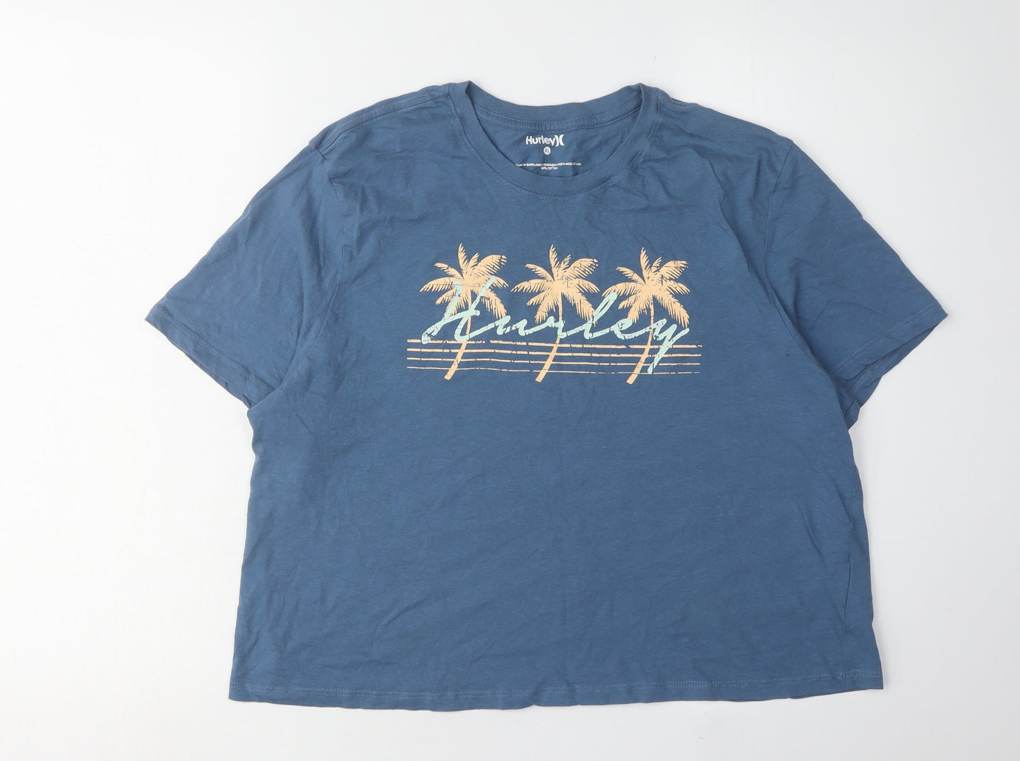 Hurley Unisex Blue XL T-Shirt Casual Cotton Tee