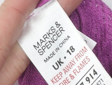 Marks and Spencer Women's Purple Cardigan Size 18