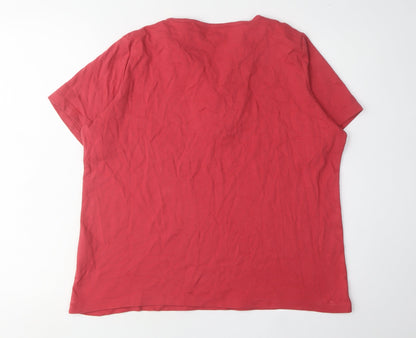 EWM Pure Classics Women's Red Beaded Top L