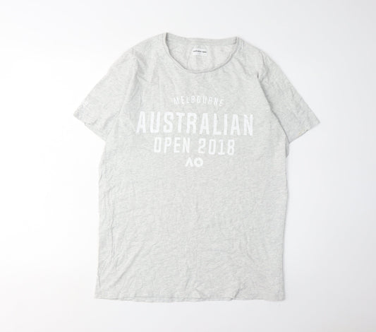 Australian Open Grey Sports T-Shirt M Casual Graphic