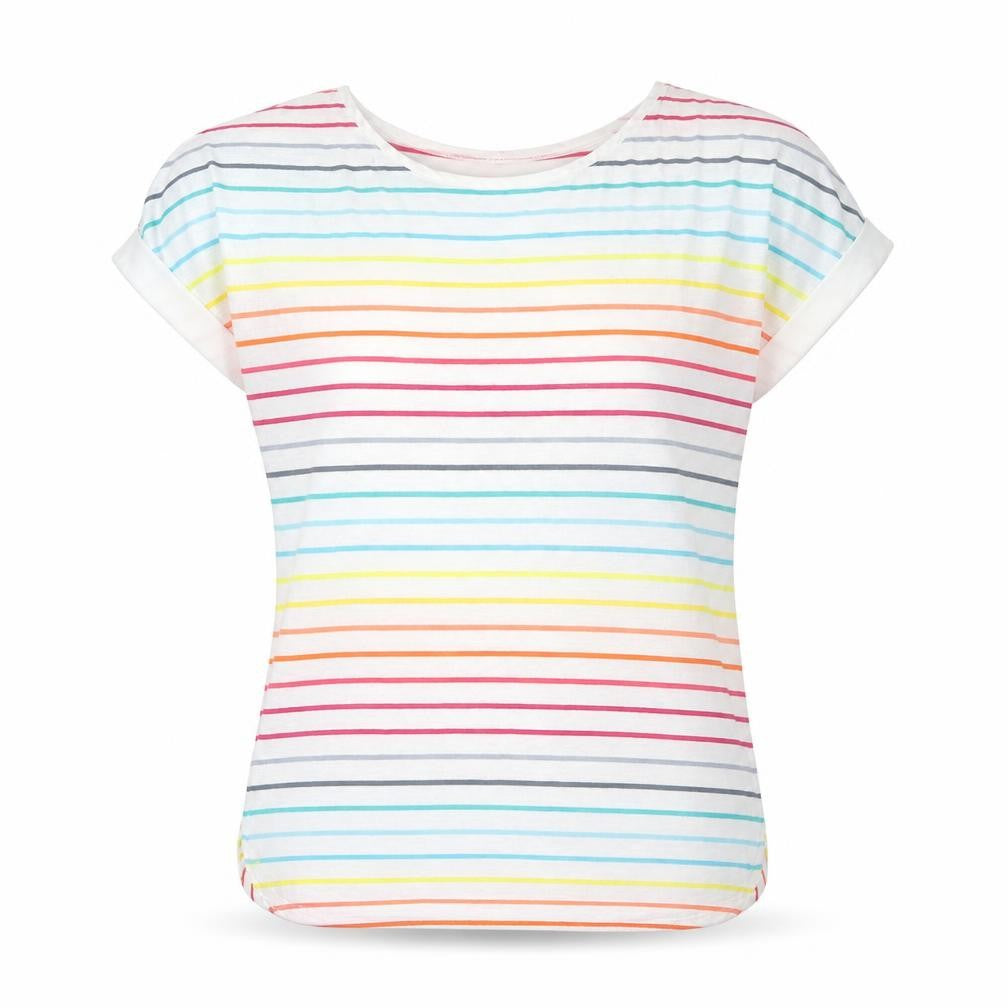 Oasis Women's Multicoloured Striped T-Shirt XS