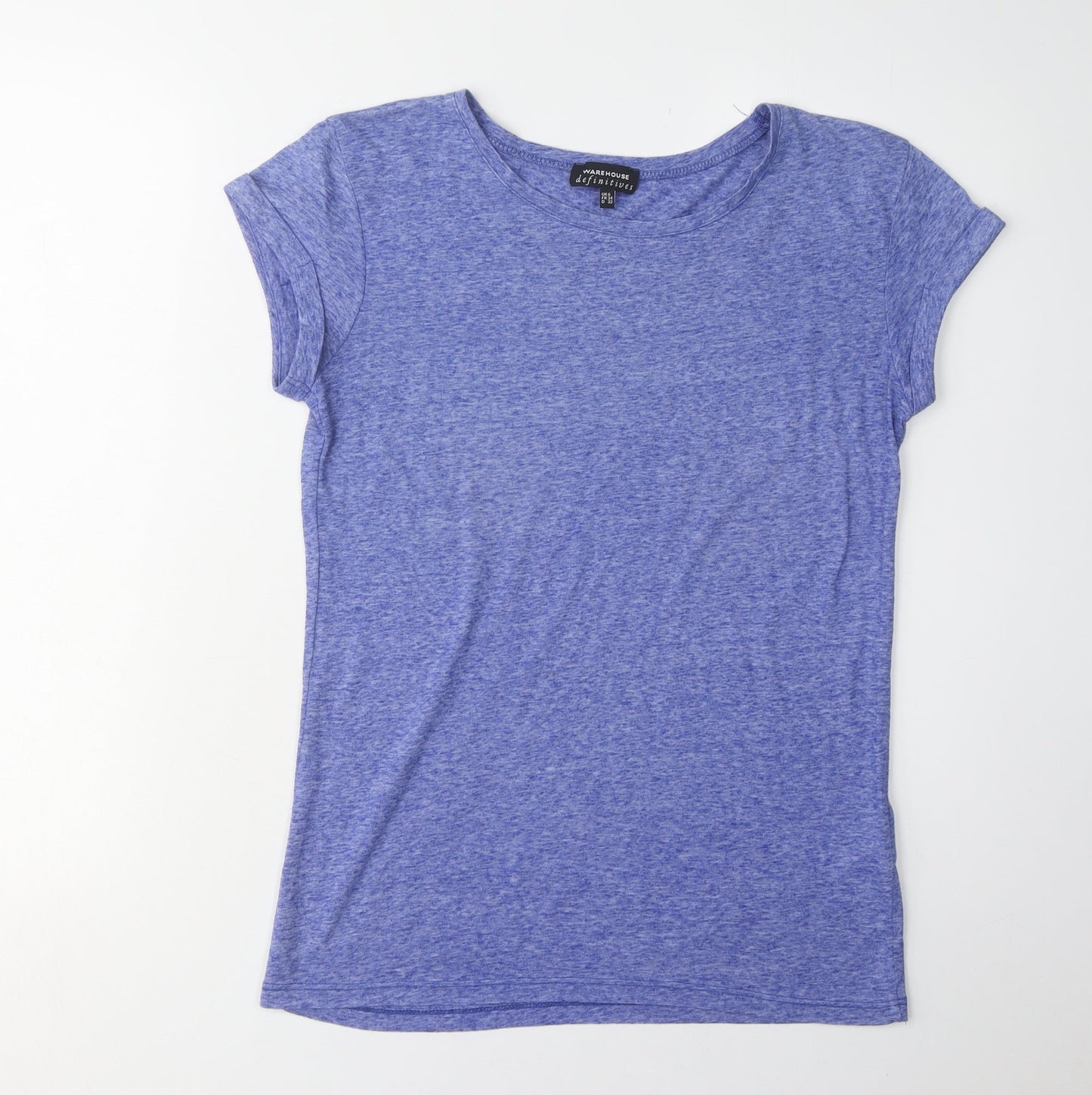 Warehouse Women's Blue Basic T-Shirt Size 6 Lightweight