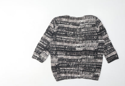 Marc O'Polo Women's Black Geometric Top Size S