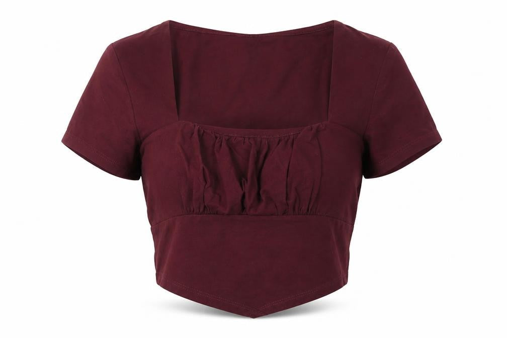 ASOS DESIGN Women's Red Cropped Top Size 10