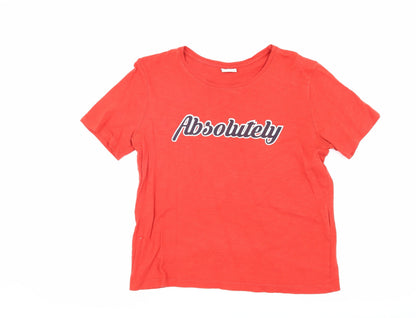 Additional front view of Jacqueline de Yong Women’s Red Basic T-Shirt, size S