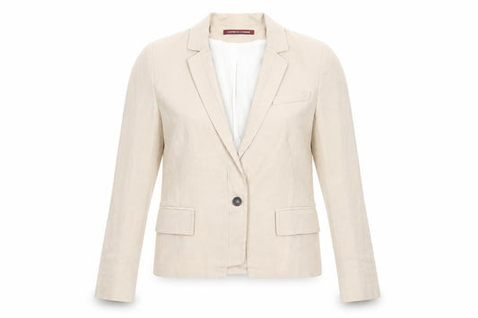 Comptoir des Cotonniers Beige Blazer, Women's Size 6, Classic