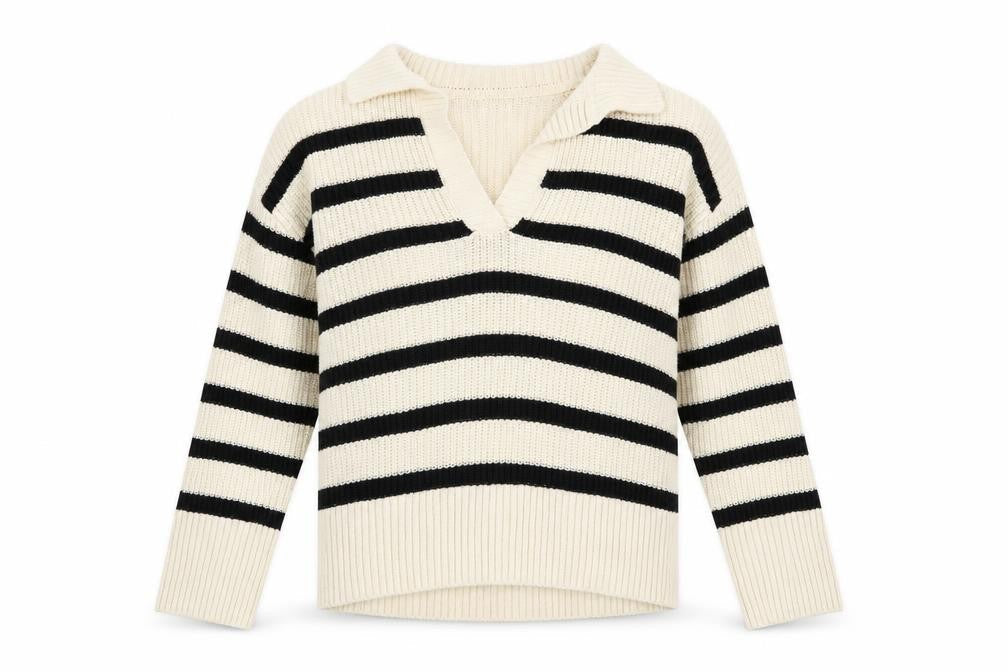 H&M Women's Multicoloured Striped Pullover Jumper Size 12