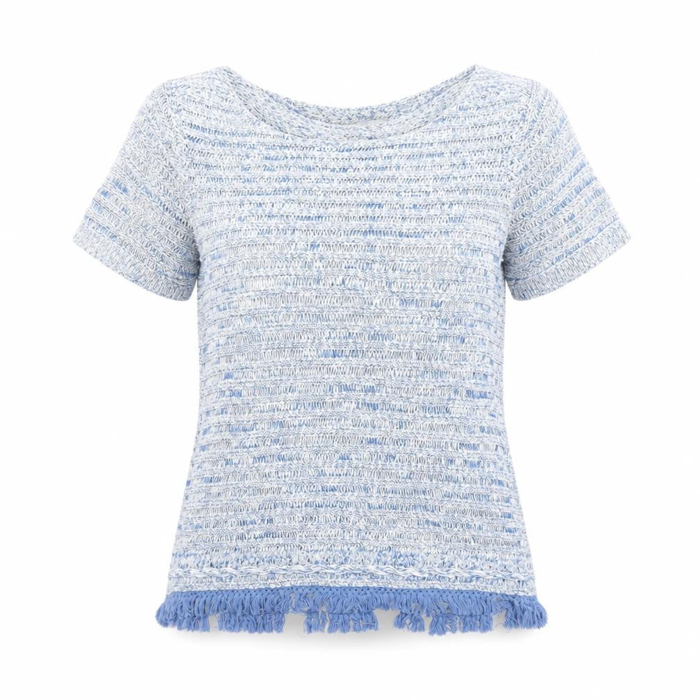 Laura Ashley Women's Multicoloured Knit Fringe Top