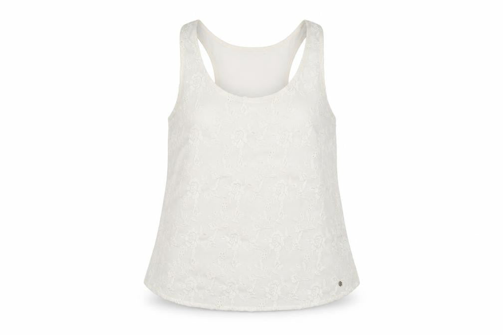 Abercrombie & Fitch Women's White Lace Tank Small